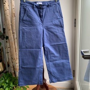 Everlane Wide-Leg Crop Pant Blue 12
